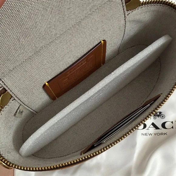 Coach Trail Bag Warm Brown Suede No Straps - Picture 11 of 12